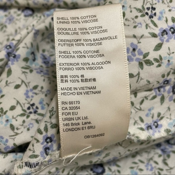 Free People Cotton Petunia Mini Dress Womens In Tea Combo Sz XS $128 Boho Floral - Picture 10 of 11